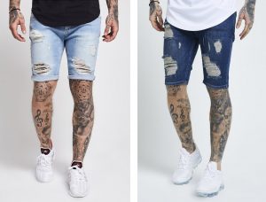 Distressed Skinny Shorts by Sik Silk