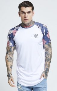 Hazy Raglan Curved Hem T Shirt by Sik Silk
