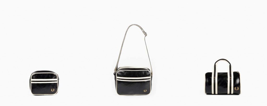Fred Perry Mini Classic Leather Shoudler Bag Barrel Satchel
