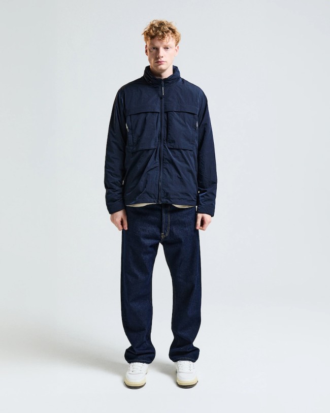 Lamina Mock Neck Jacket Navy-11