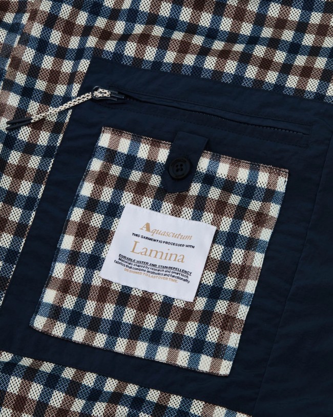 Lamina Mock Neck Jacket Navy-11