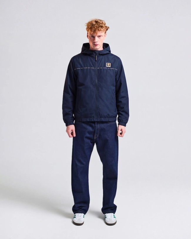 Diamond Wave Badge Track Top Navy-11