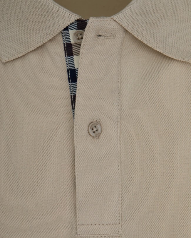CC Stretch Pique Sleeves Polo Beige-03