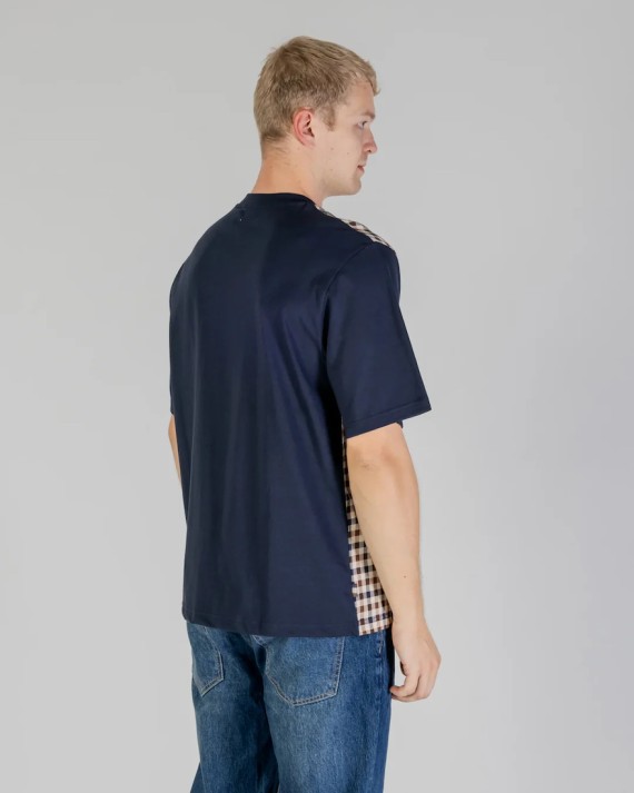 Active Side Club Check T Shirt Navy