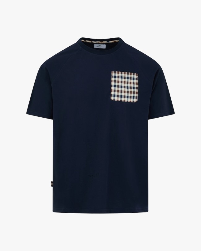 Raglan Pocket T Shirt Navy-11