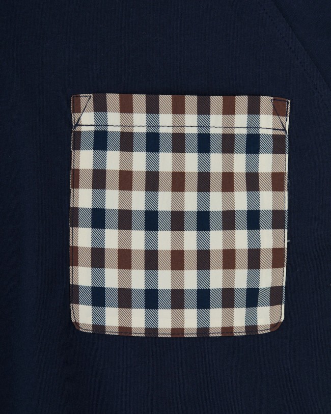 Raglan Pocket T Shirt Navy-11