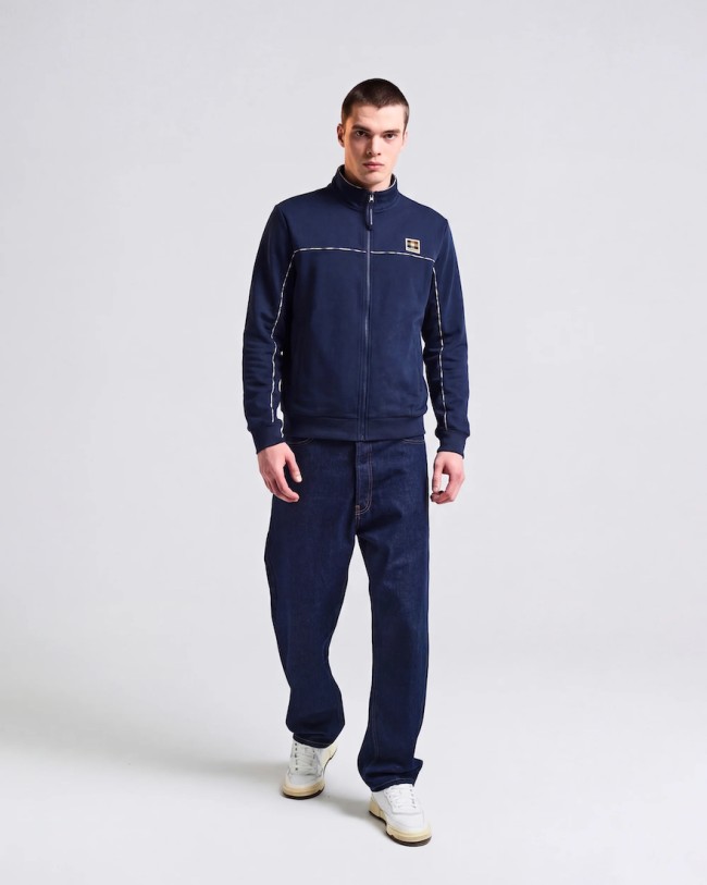 Navy-11 Piping Scuba Track Top