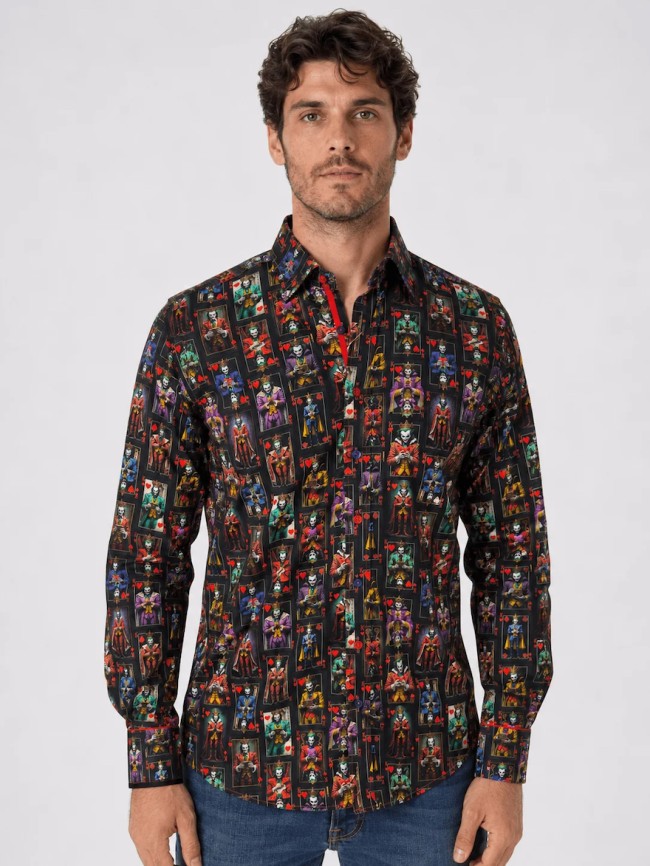 The Villains Deck Print Shirt Black