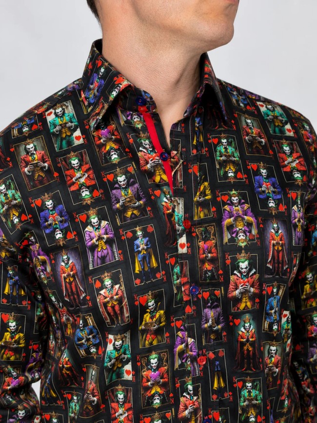 The Villains Deck Print Shirt Black