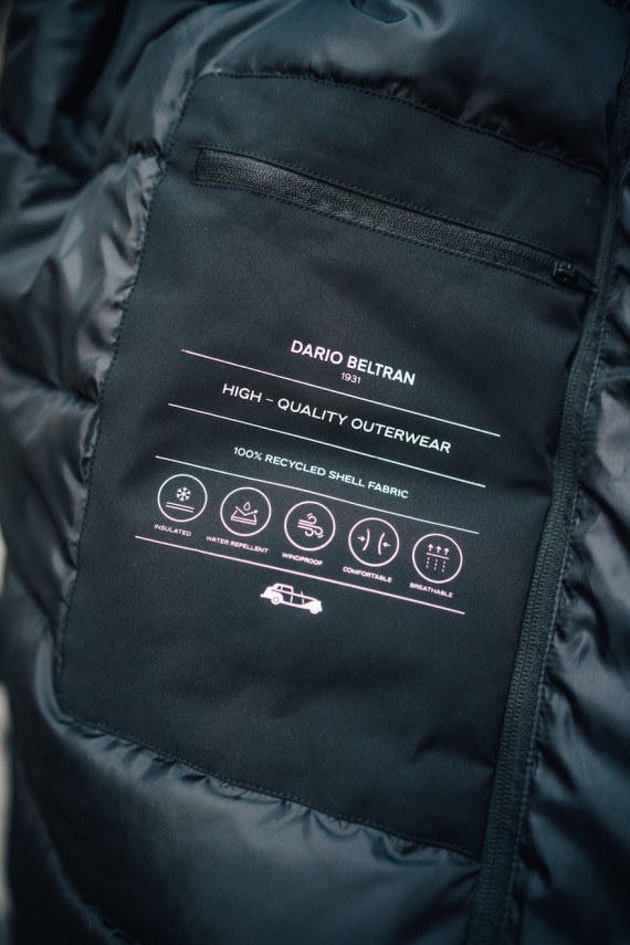 Park Zip Through Padded Rain Coat Navy-50