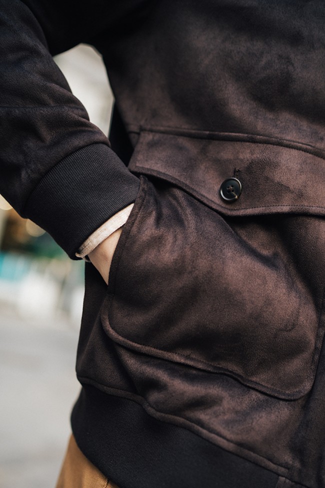 Caza Faux Suede Jacket Brown-40