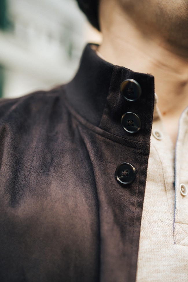 Caza Faux Suede Jacket Brown-40