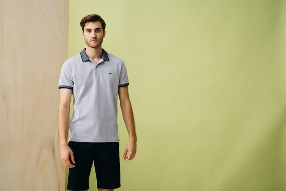 3520 Textured Polo Shirt Navy