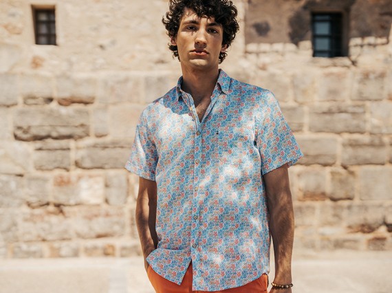 Conca Floral Print Shirt Pastel/Floral