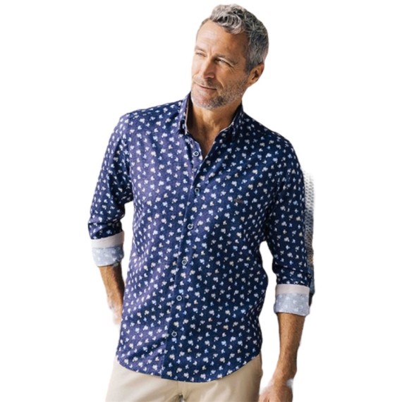 Eneriz Scooter Print Shirt Blue