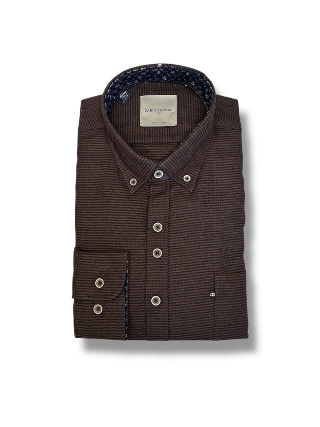 Peana Brushed Cotton Shirt Brown-1663