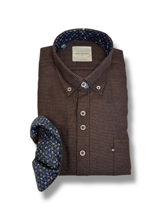 Peana Brushed Cotton Shirt Brown-1663