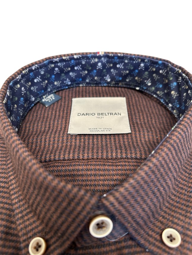 Peana Brushed Cotton Shirt Brown-1663