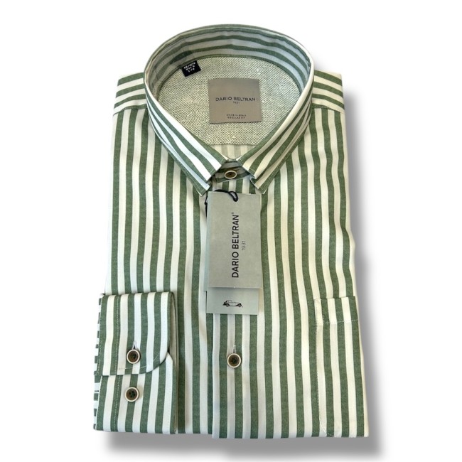 Pintar Striped Shirt Green/White