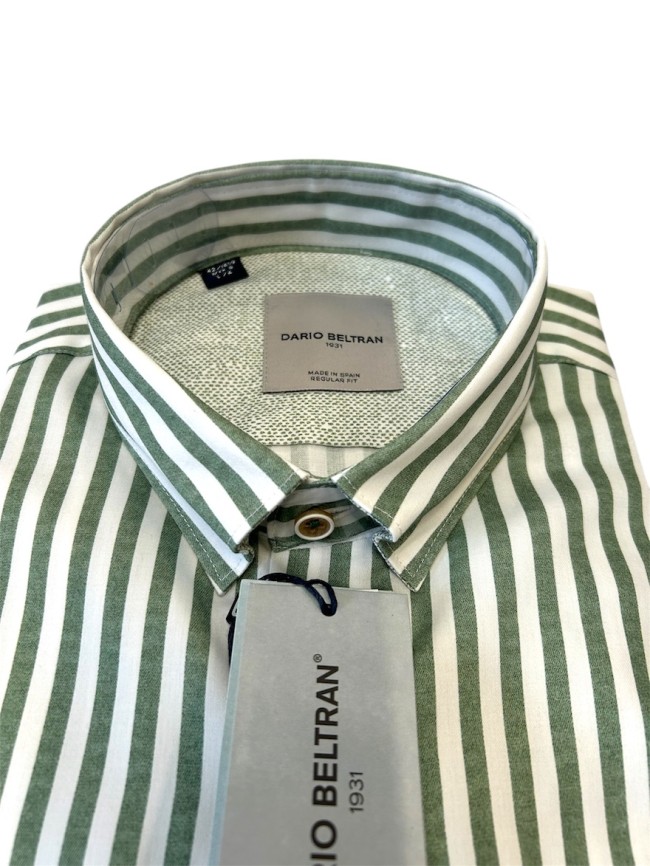 Pintar Striped Shirt Green/White