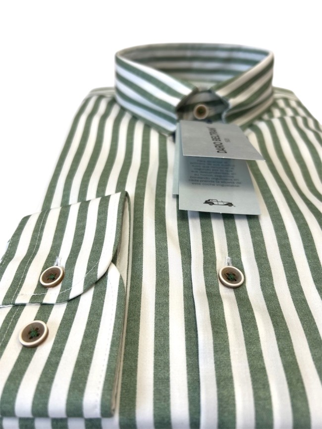 Pintar Striped Shirt Green/White