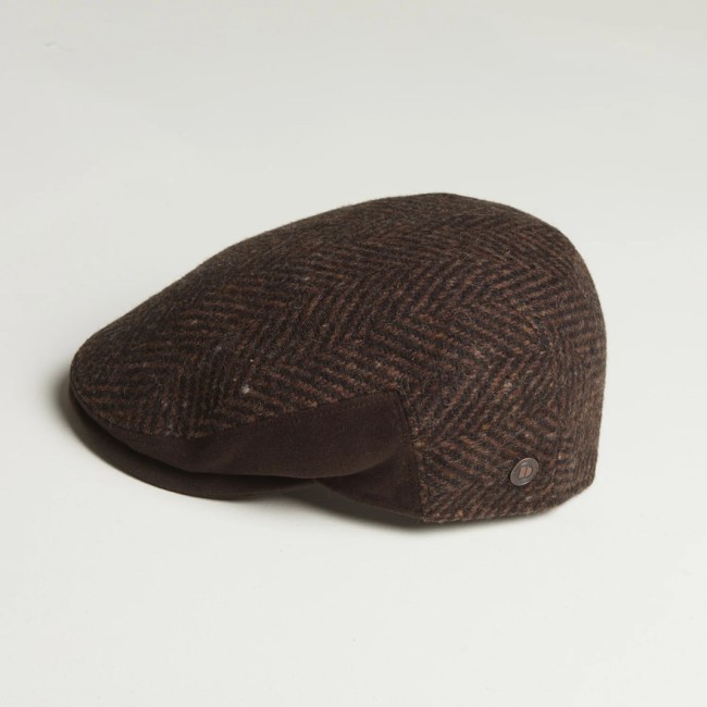 Drake Italian Tweed Cap Chocolate