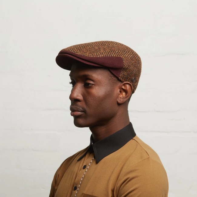 Drake Italian Tweed Cap Umber