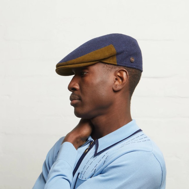 Troy Italian Tweed Cap Navy