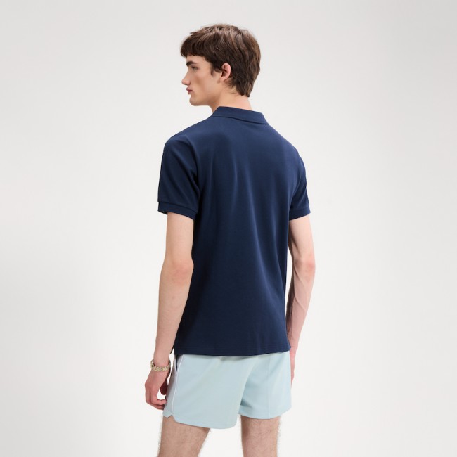 Muccia Twin Stripe Polo Shirt Navy/LightBlue-439