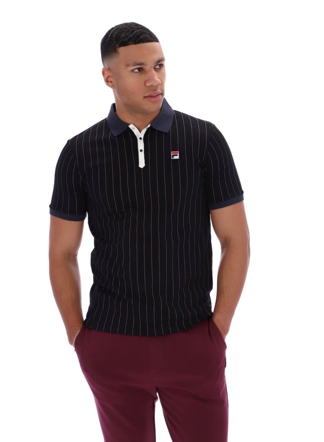 BB1 Classic Vintage Striped Polo Black/Gardenia/Fig/Charcoal-003