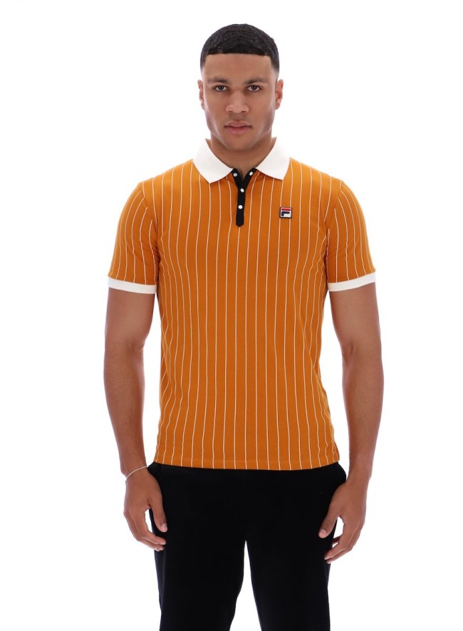 BB1 Classic Vintage Striped Polo PumpkinSpice/Gardenia/Black-232