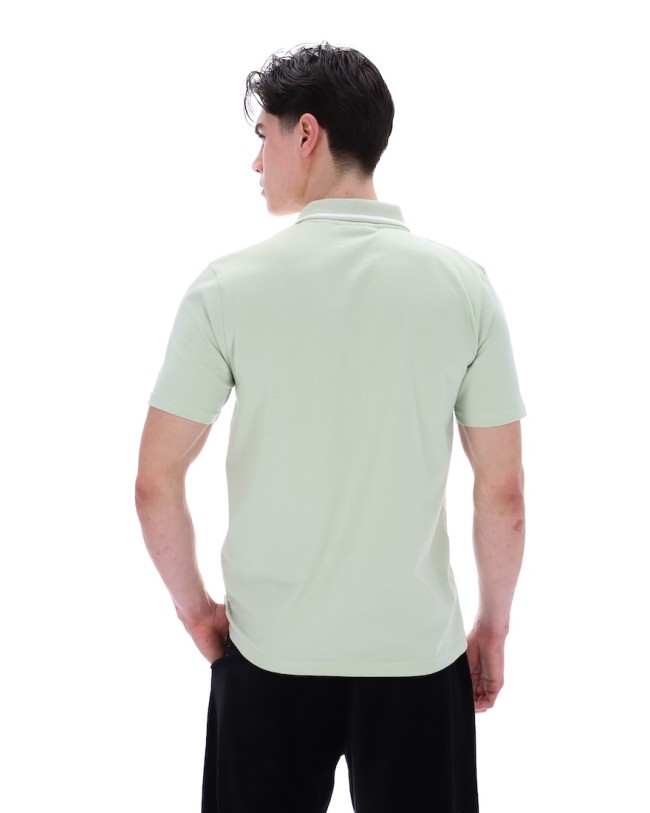 Lemar 2 Zip Jersey Polo Shirt Seafoam-534
