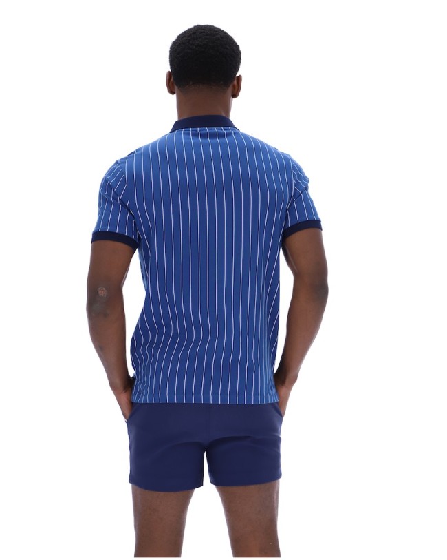 BB1 Classic Vintage Striped Polo Limoges/White/FrozenFjord/FilaNavy-146