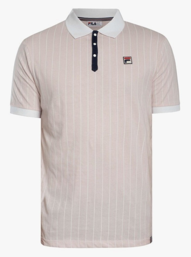 BB1 Classic Vintage Striped Polo PaleLilac/White/FilaNavy-581