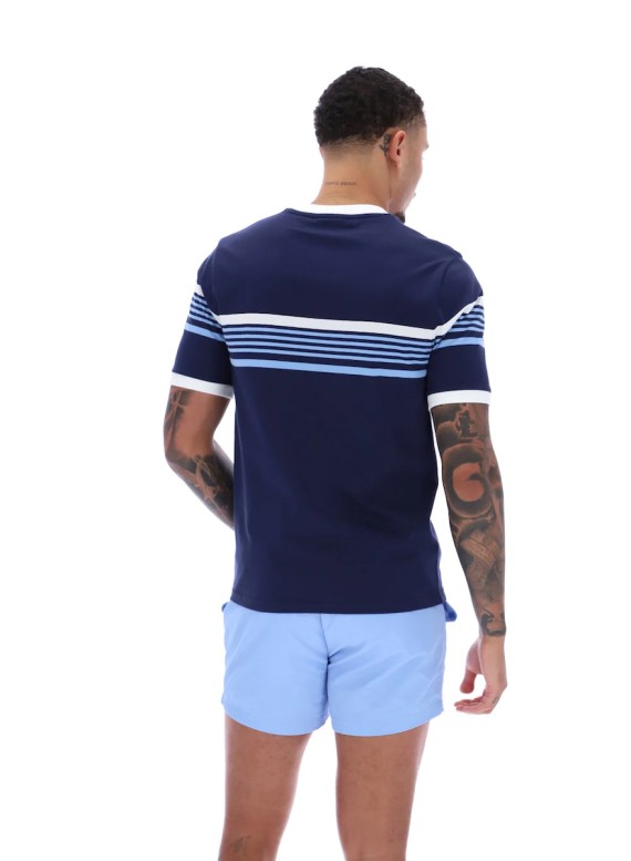 James Yarn Dye Stripe T Shirt FilaNavy/White/VistaBlue-410