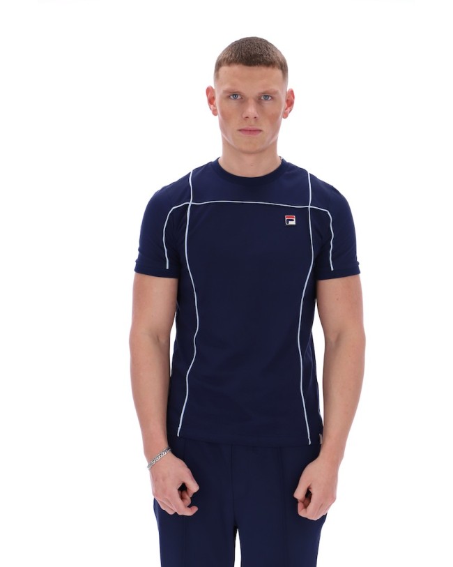 FilaNavy/Skyway-411 Terri Contrast Piping T Shirt