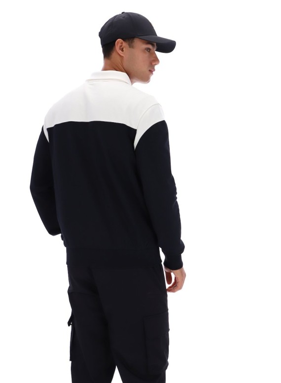 Morton Contrast Panel Track Jacket Black/Tofu-001