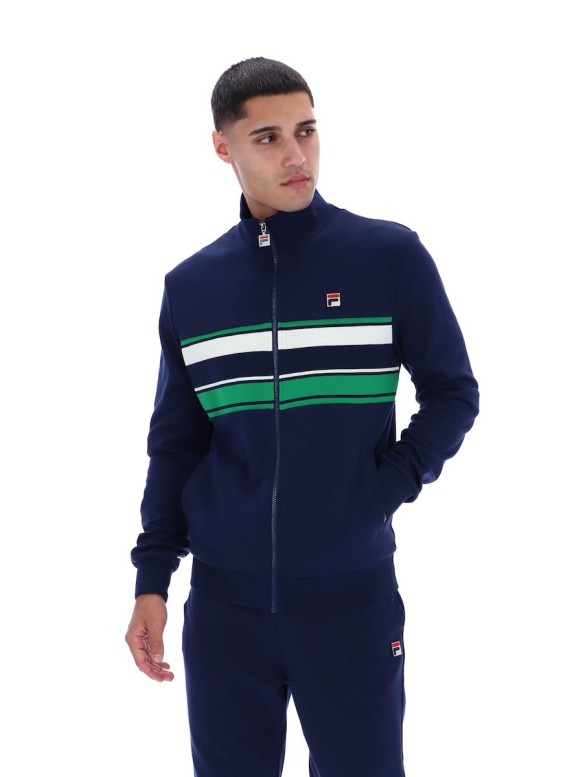 Vinnie Cut And Sewn Track Jacket FilaNavy/Green/Gardenia-410