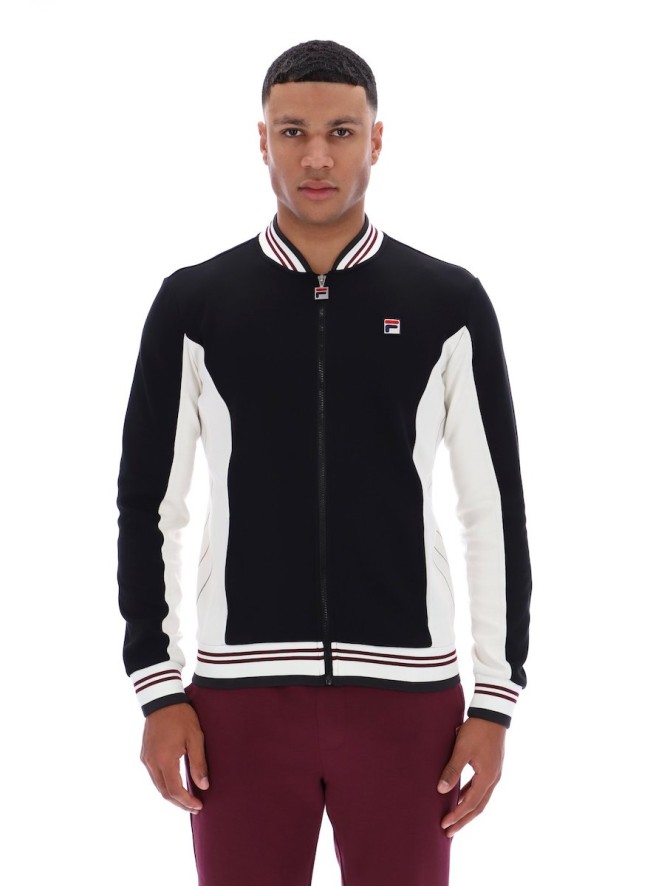Settanta Baseball Track Jacket Black/Gardenia/Fig/Charcoal-006