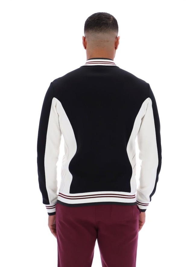 Settanta Baseball Track Jacket Black/Gardenia/Fig/Charcoal-006