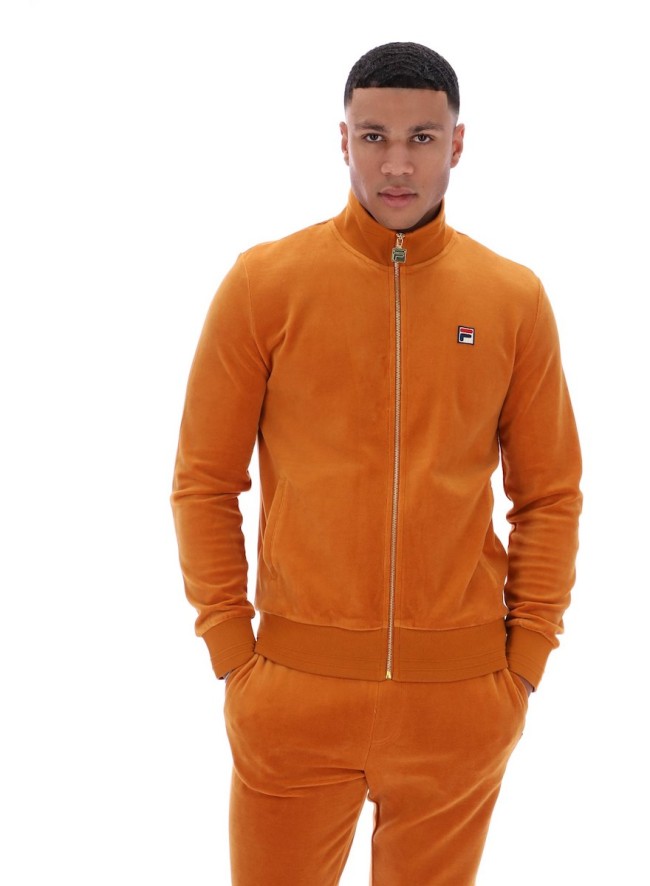 Nero Velour Track Top PumpkinSpice-232