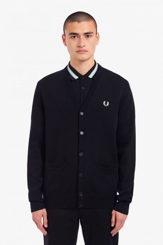 Fred Perry K9551 Classic Cardigan Cardigans, from ApacheOnline