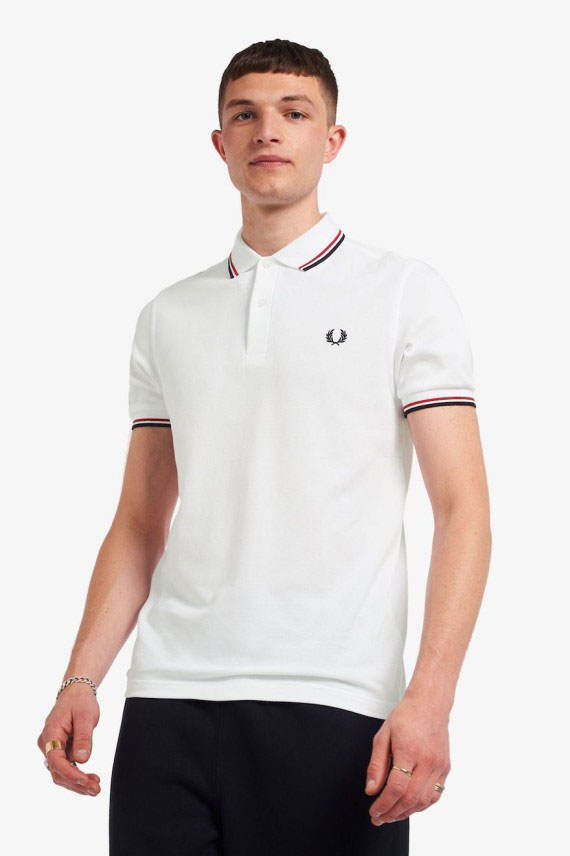Fred Perry M3600 Twin Tipped Pique Polo Shirt Polo Shirts, from ...