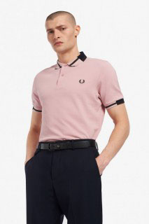 M2573 Abstract Tipped Polo Shirt