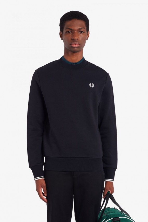 Fred Perry M7535 Crew Neck Sweatshirt Sweaters, from ApacheOnline