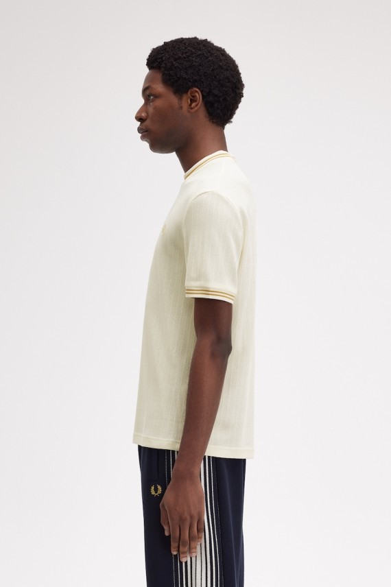 M8679 Ribbed Jersey T Shirt Ecru-560