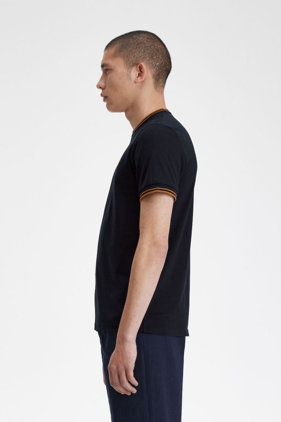 Fred Perry Twin Tipped Dark Green T-Shirt M1588 Q20
