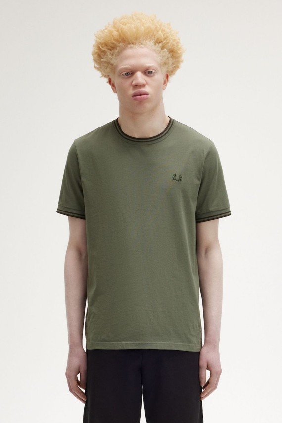 M1588 Twin Tipped T Shirt LaurelWreathGreen/NightGreen-W49