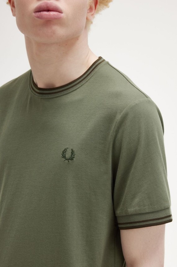 M1588 Twin Tipped T Shirt LaurelWreathGreen/NightGreen-W49