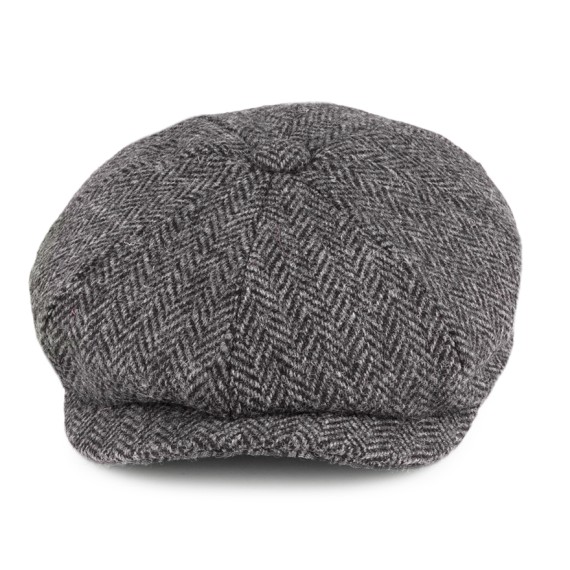 Carloway Harris Tweed Bakerboy Hat Charcoal-4615